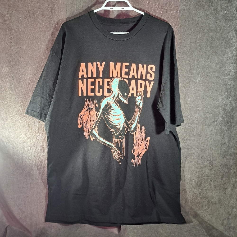 Any Means Necessary "Nothing Left" Black Graphic Tee NWOT 2XL OOP